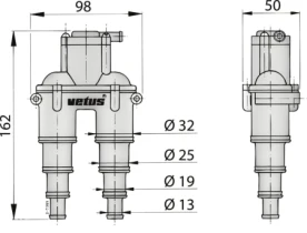 Airvent con tubo (incl. tubo 4 mt e raccordi), 13 - 32 mm